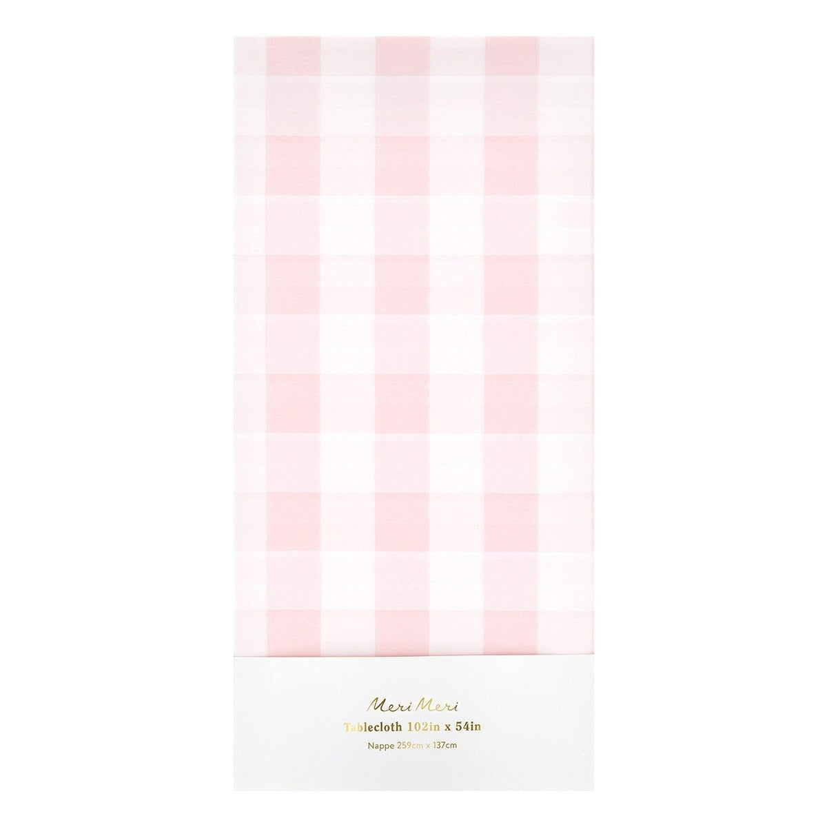Pink Gingham Paper Tablecloth