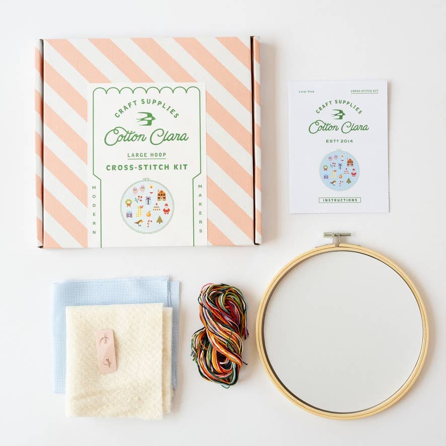 Colorful Beginner Christmas Cross Stitch Kit