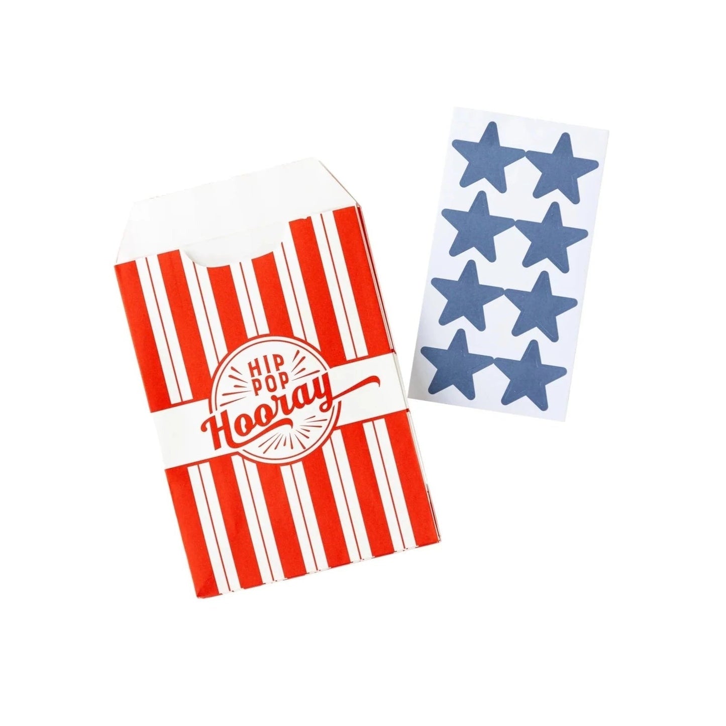 Red & White Striped Popcorn Bags