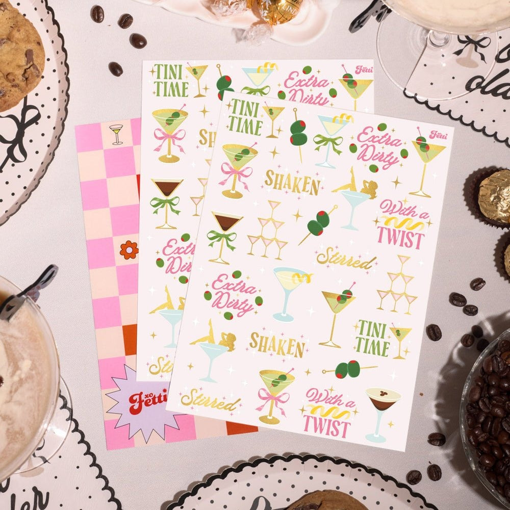 Martini Temporary Tattoos