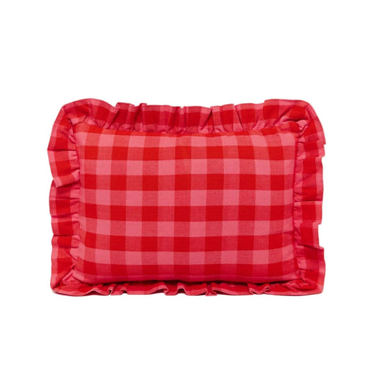 Gingham Guava Petite Pillow