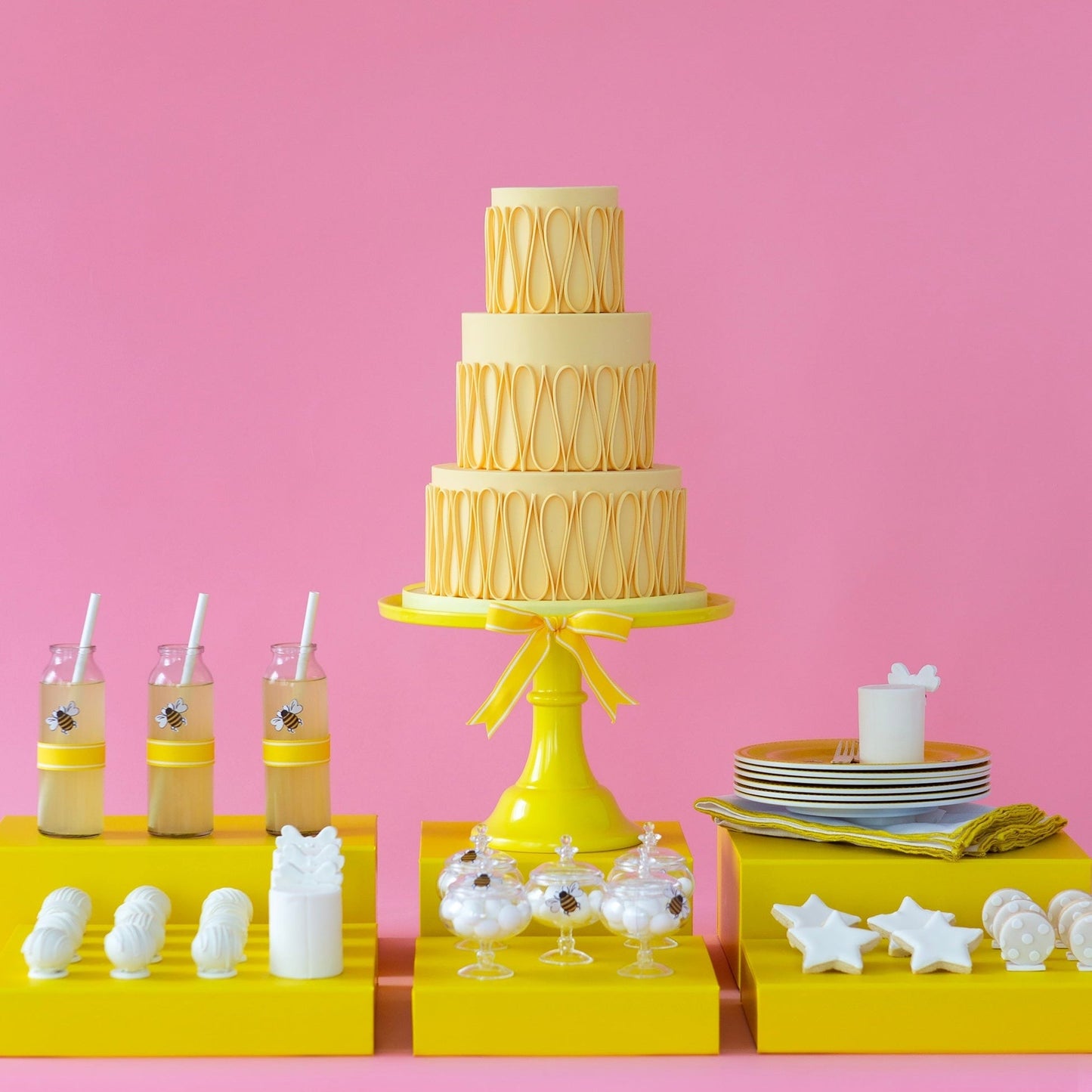 Yellow Display Box Risers