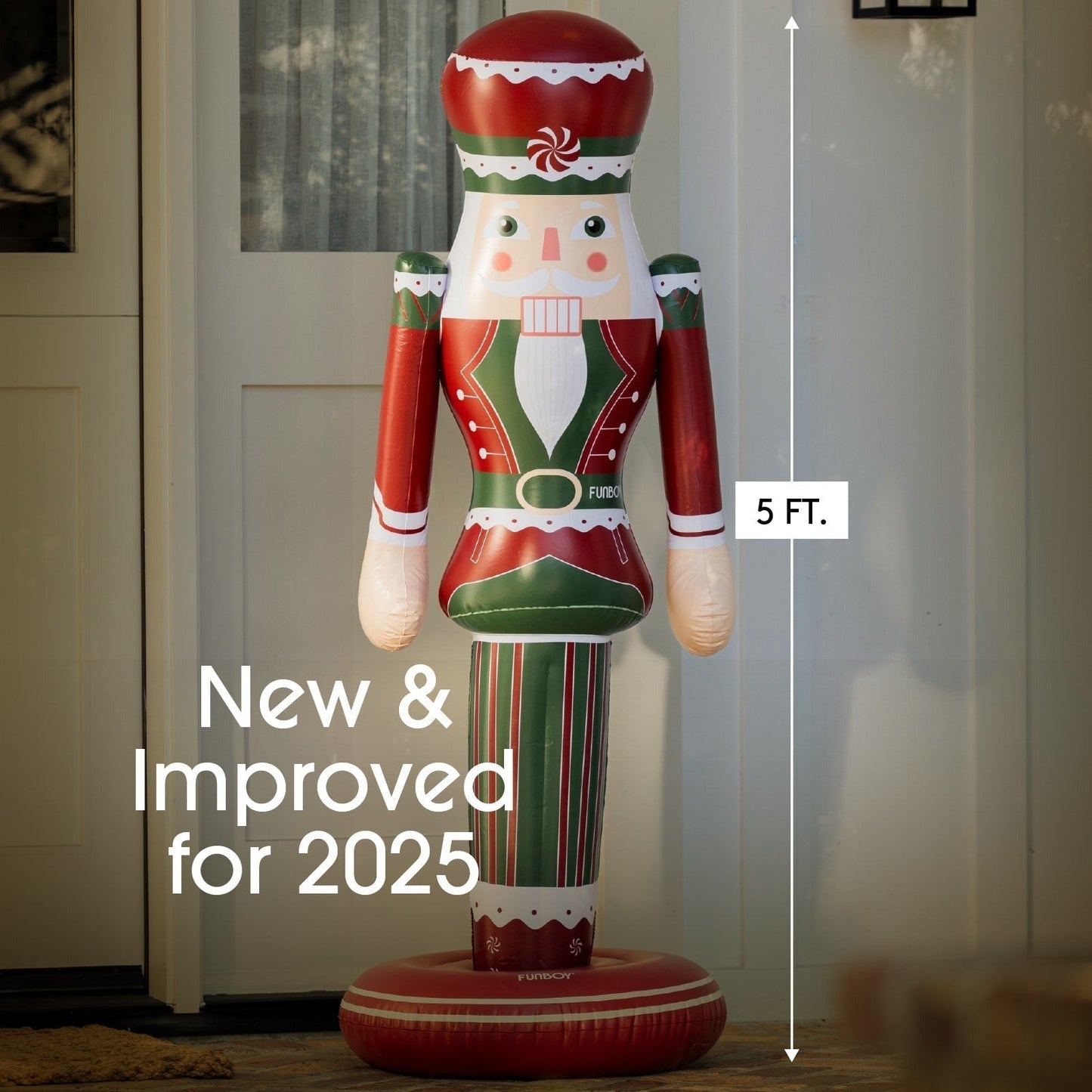 Large Inflatable Red & Green Nutcracker Nutcracker