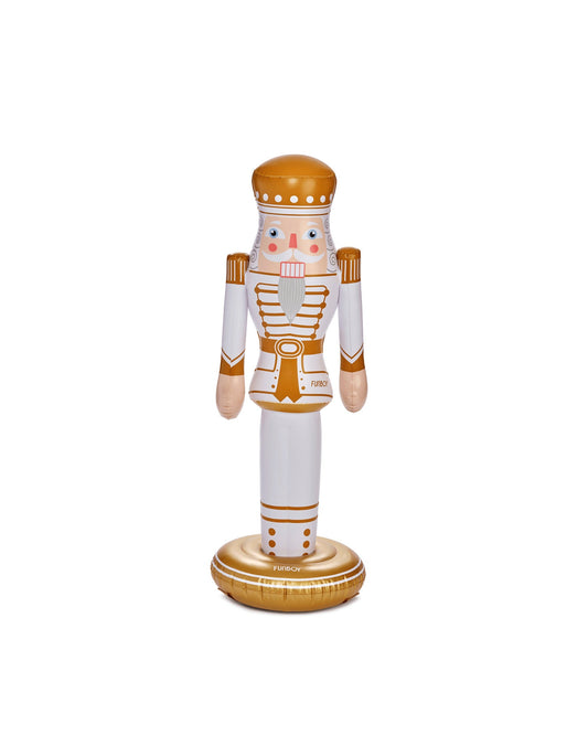 Small Inflatable White & Gold Nutcracker