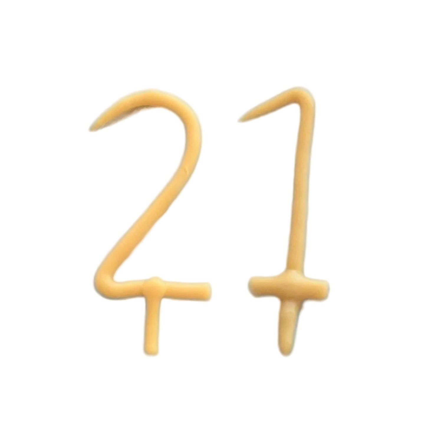21st Birthday Beeswax Number Candle Set