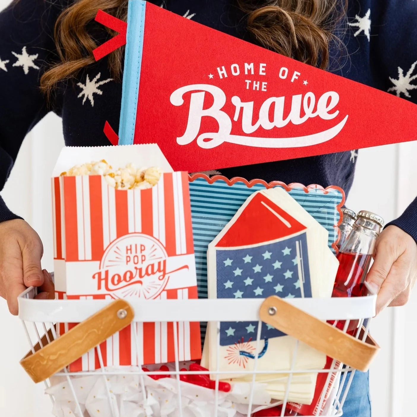 Red & White Striped Popcorn Bags