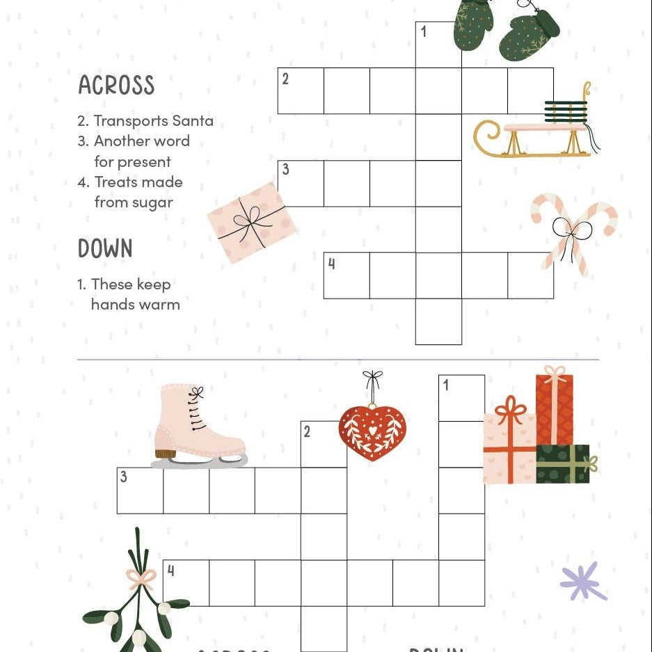 KindKids Let It Snow Crossword Puzzles for Kids