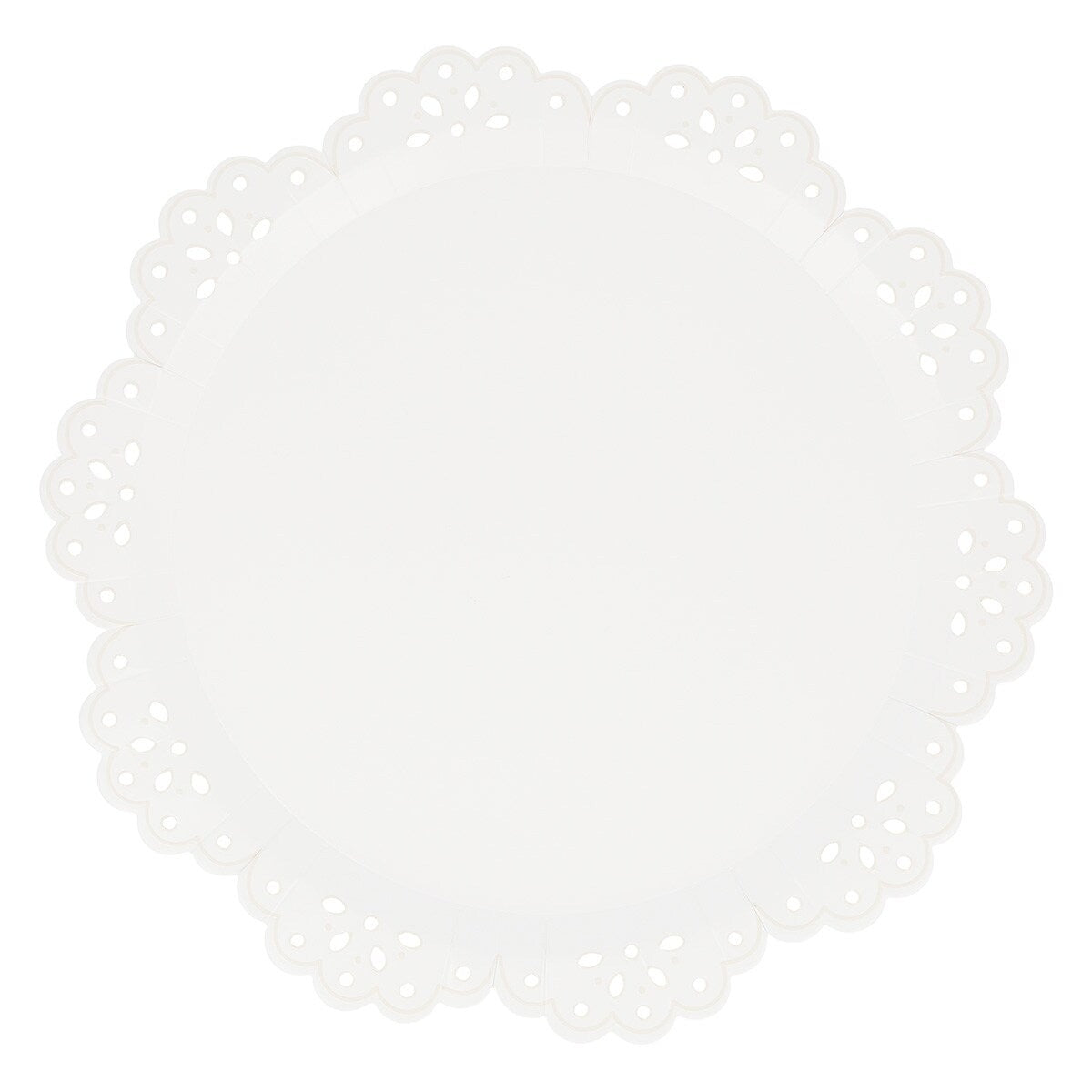Broderie Anglaise Lace White Plates
