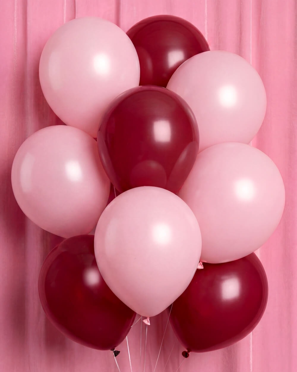 Burgundy & Pink Latex Balloons