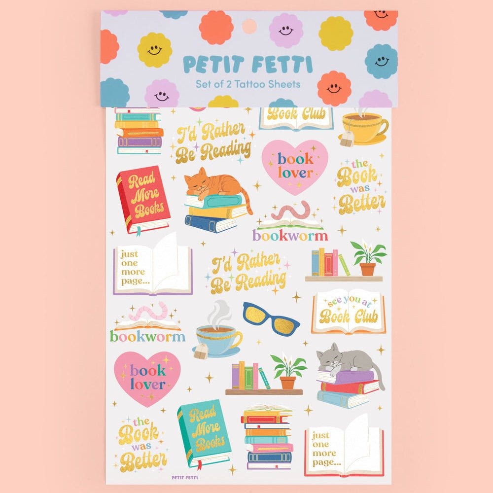 Book Lover Temporary Tattoos