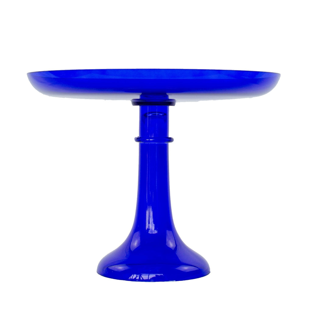 Royal Blue Glass Cake Stand