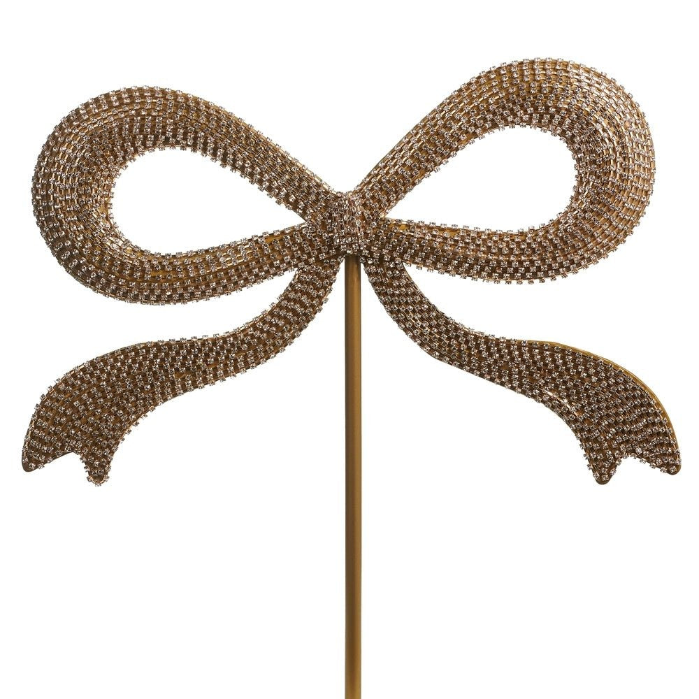 Gold Jewel Bow Tree Topper