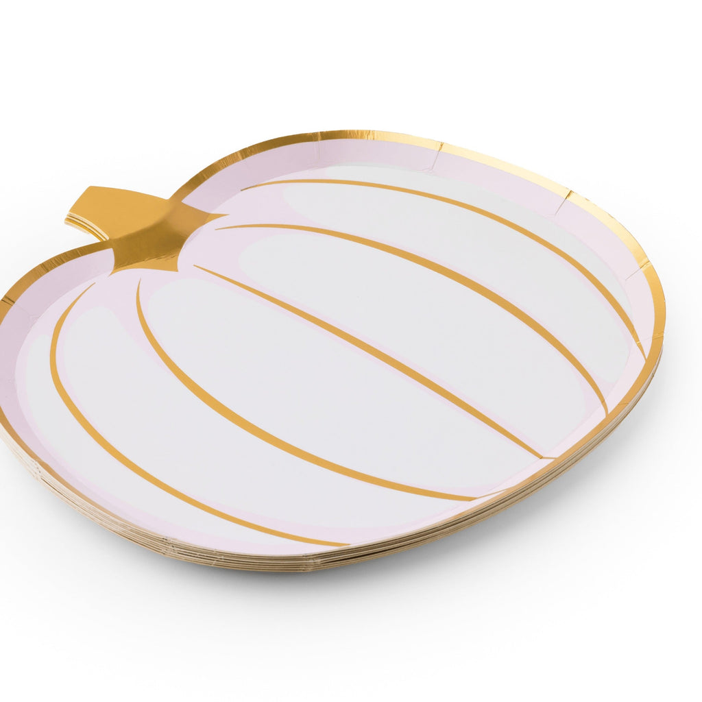 White & Gold Pumpkin Small Plates
