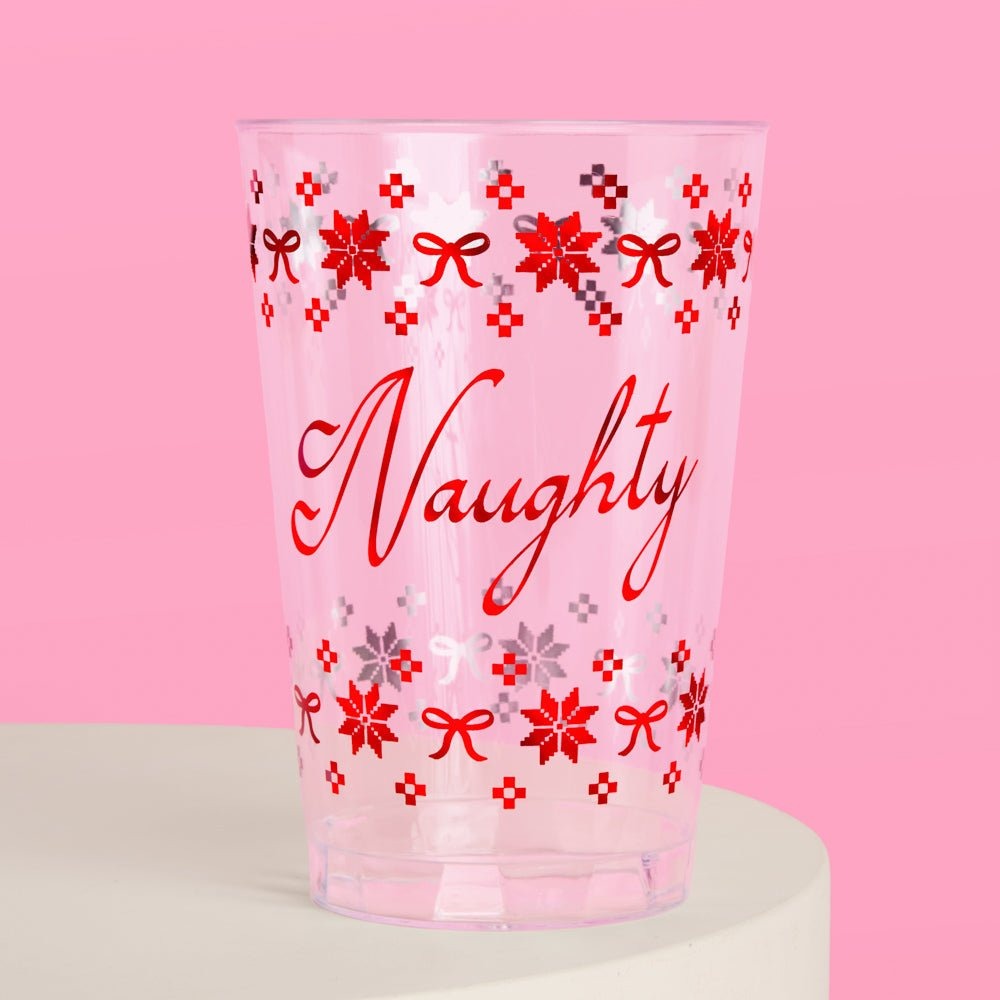 Naughty & Nice Plastic Christmas Cups