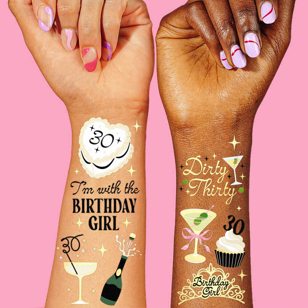 Dirty 30 Birthday Temporary Tattoos