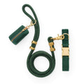 Evergreen Herringbone Flannel Collar Walk Set