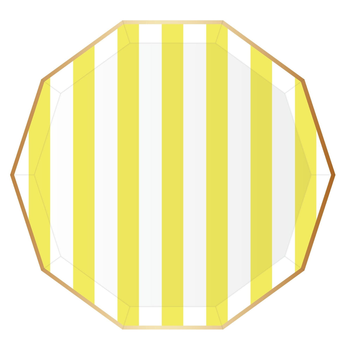Soleil Yellow Signature Cabana Stripe Plates
