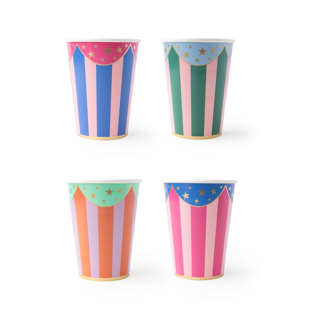 Multicolor Stripe Cups