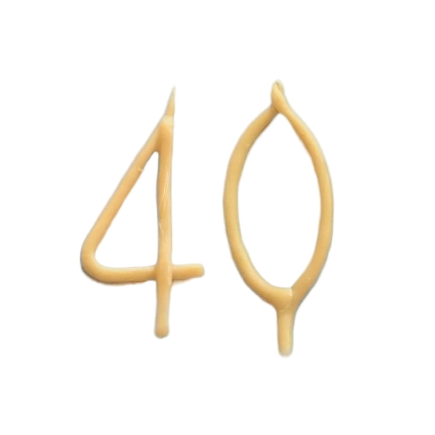 40th Birthday Beeswax Number Candle Set
