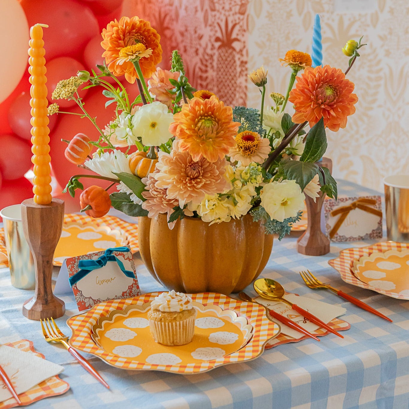 Elegant Fall Plaid Dinner Plates