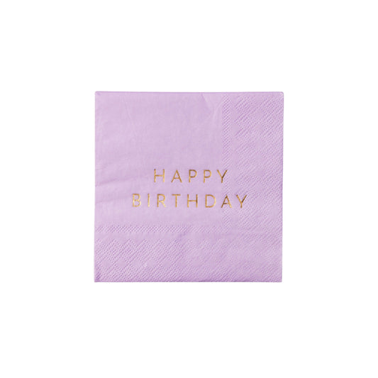 Le Lilac Signature Happy Birthday Cocktail Napkins