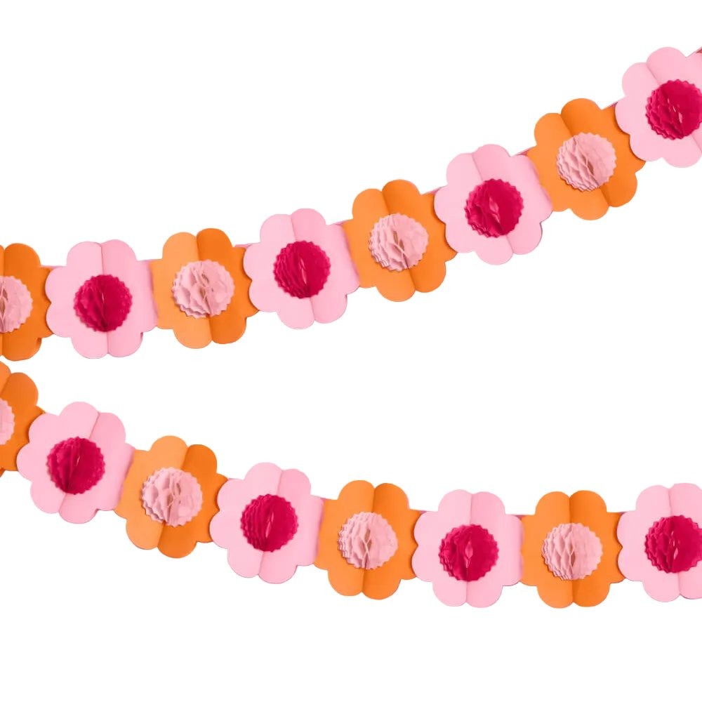 Groovy Flower Honeycomb Banner
