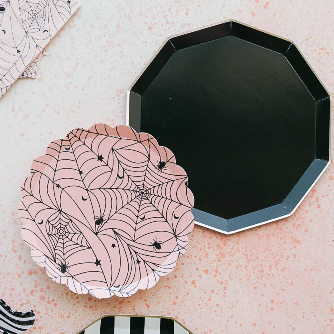 Pink Spider Web Small Plates