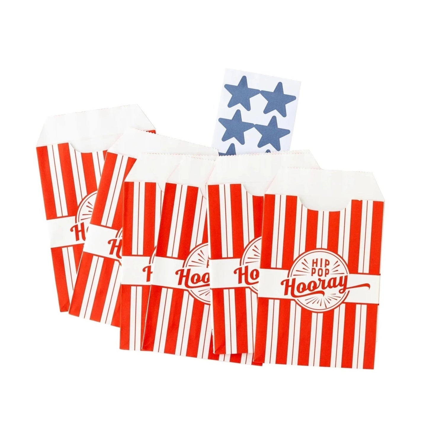 Red & White Striped Popcorn Bags