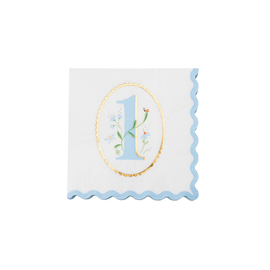 1st Birthday Sky Blue Small Napkins