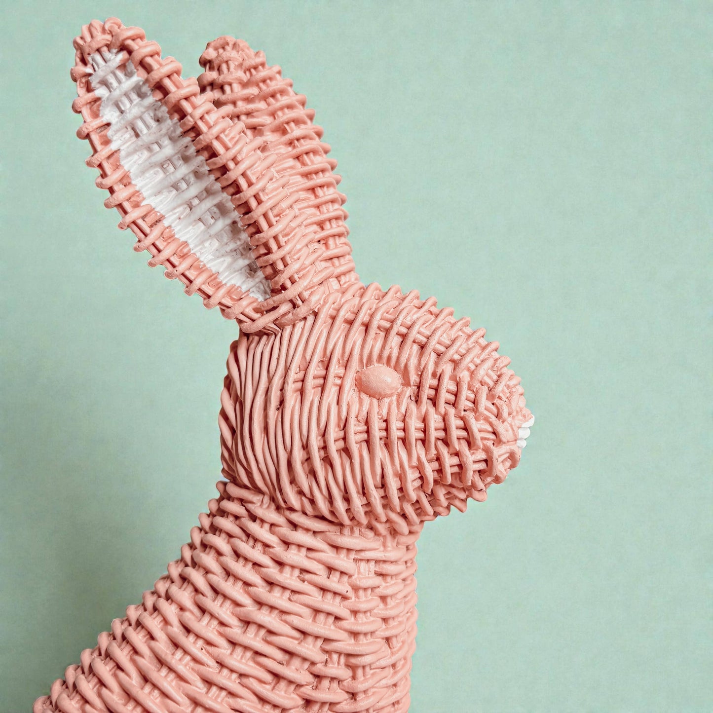Pink Rattan Design Bunny