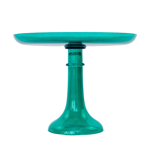 Emerald Green Glass Cake Stand