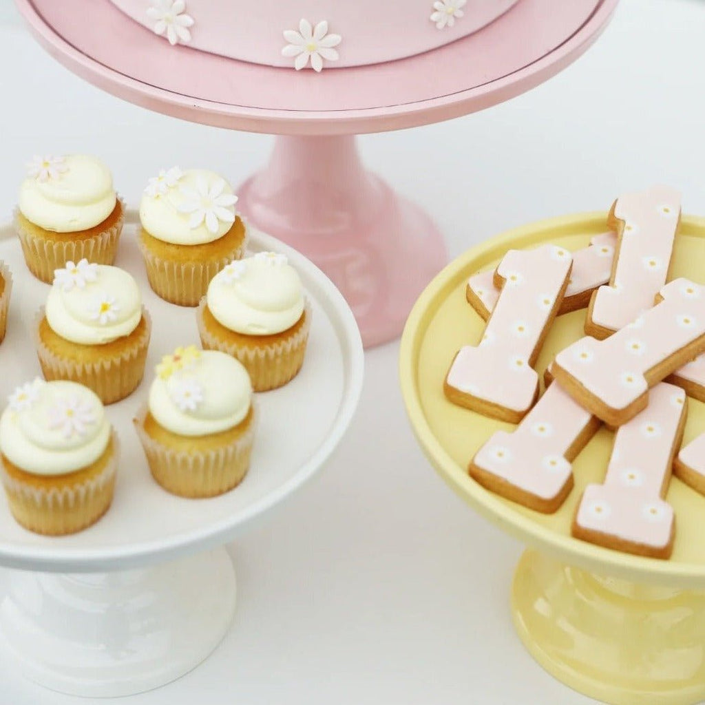 Small Daisy Yellow Melamine Cake Stand