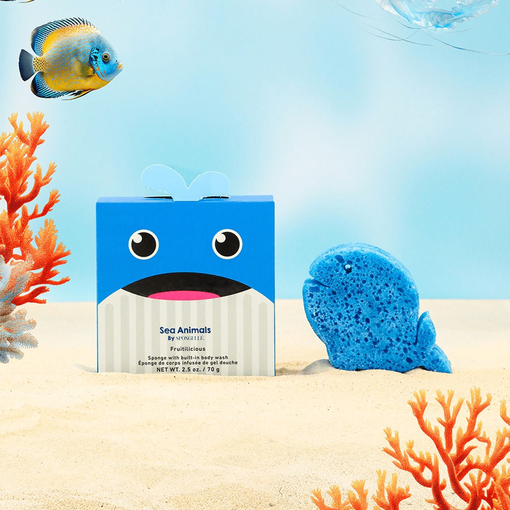 Walter Whale Shower Buffer Sponge