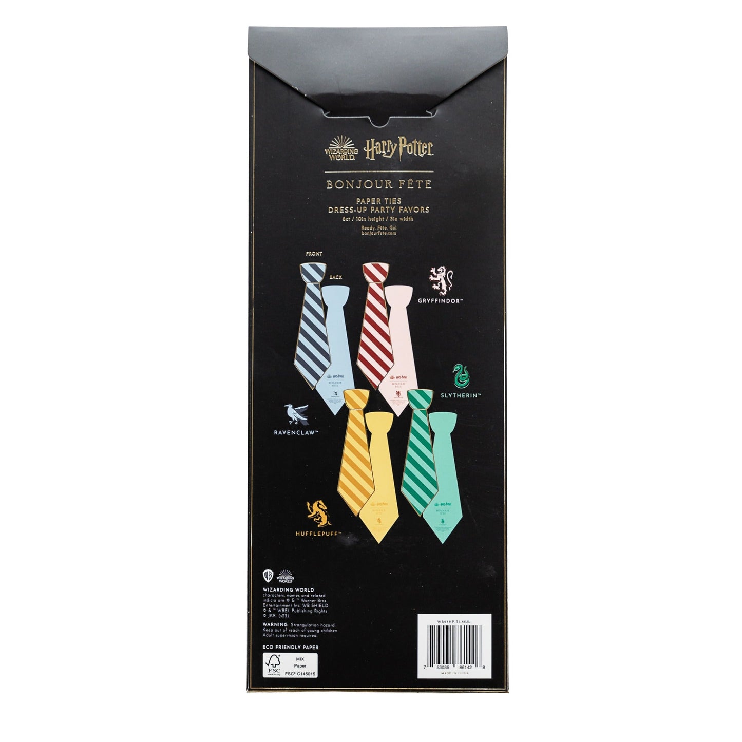 Harry Potter X Bonjour Fete House Pride Multicolor Hogwarts Ties