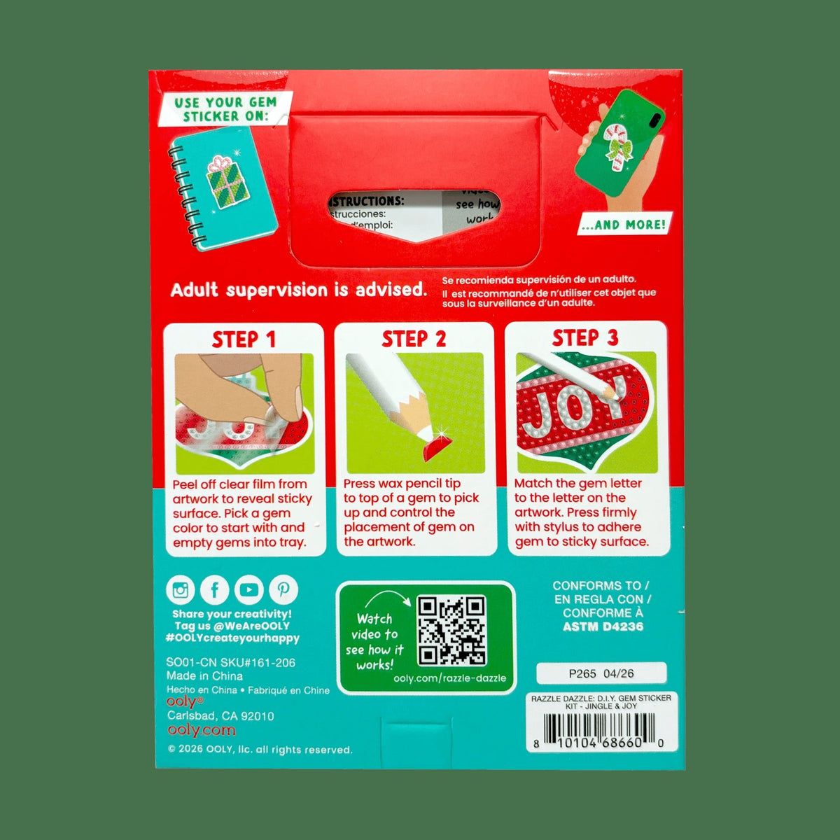 Jingle & Joy DIY Gem Sticker Kit