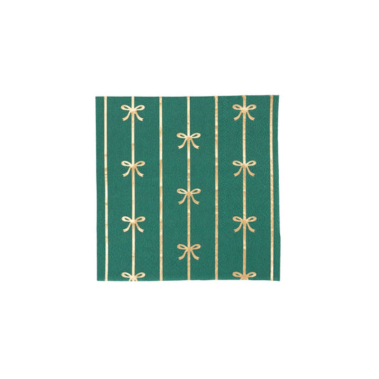 Emerald Green Signature Bow Small Napkins
