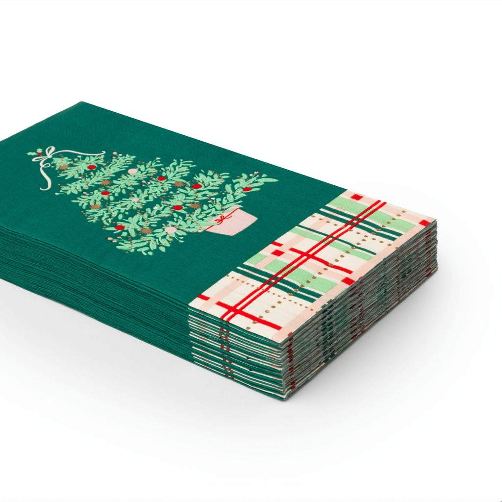 Christmas Tree Plaid Guest Towels