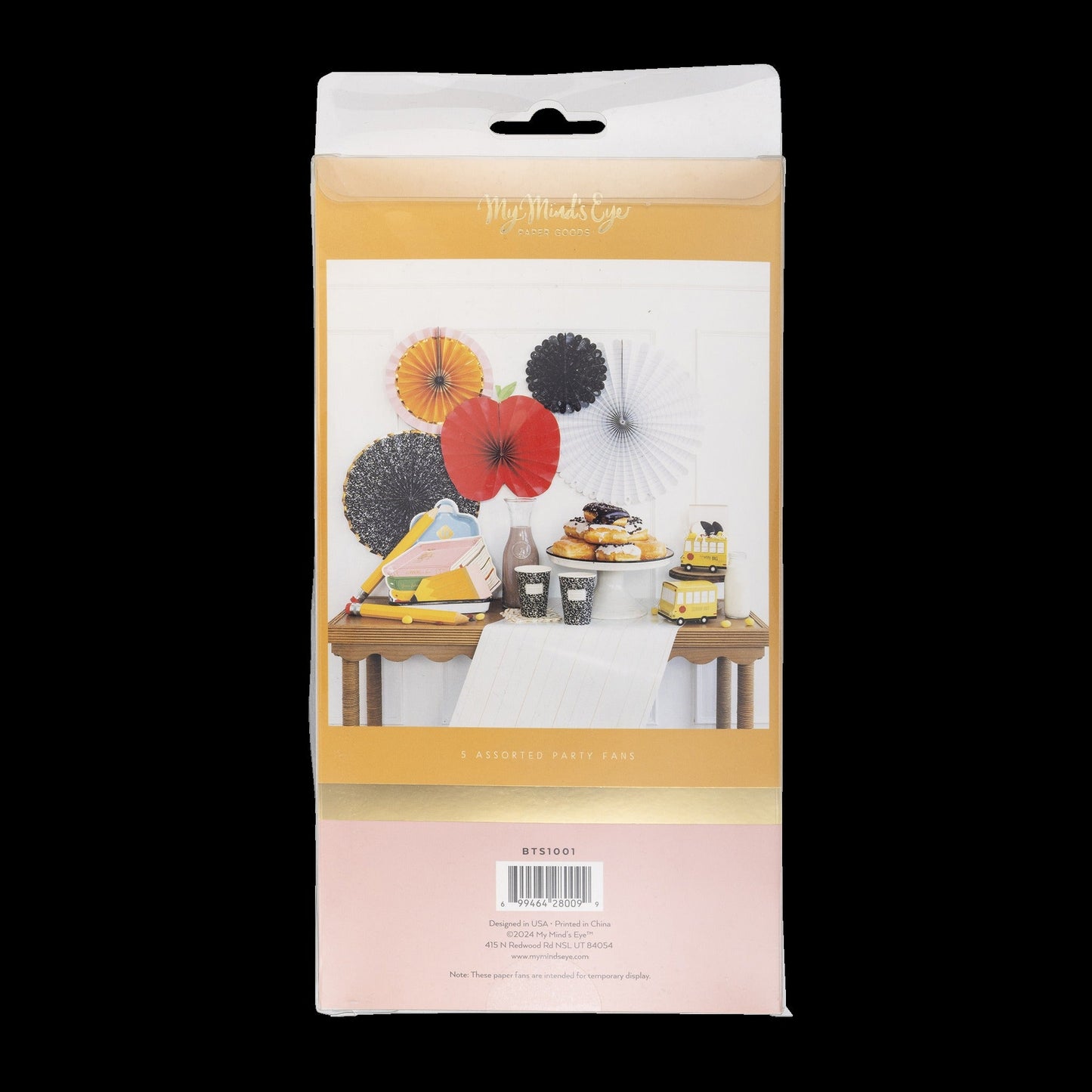 Back to School Party Fan Set