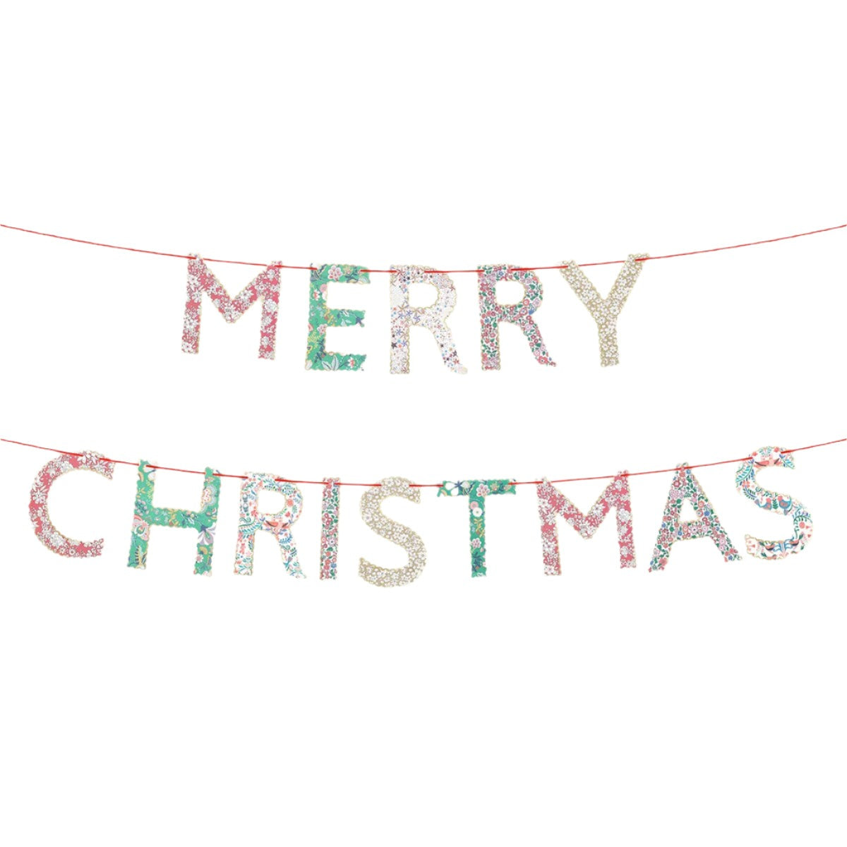 Meri Meri X Liberty Merry Christmas Garland Set