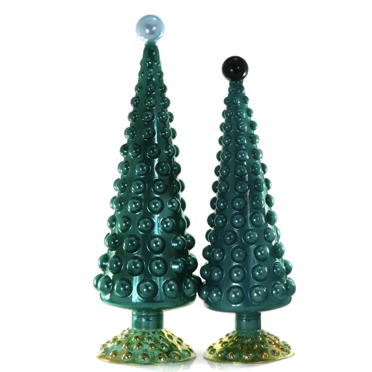 Large Hobnail Glass Trees Set of 2 by Cody Foster