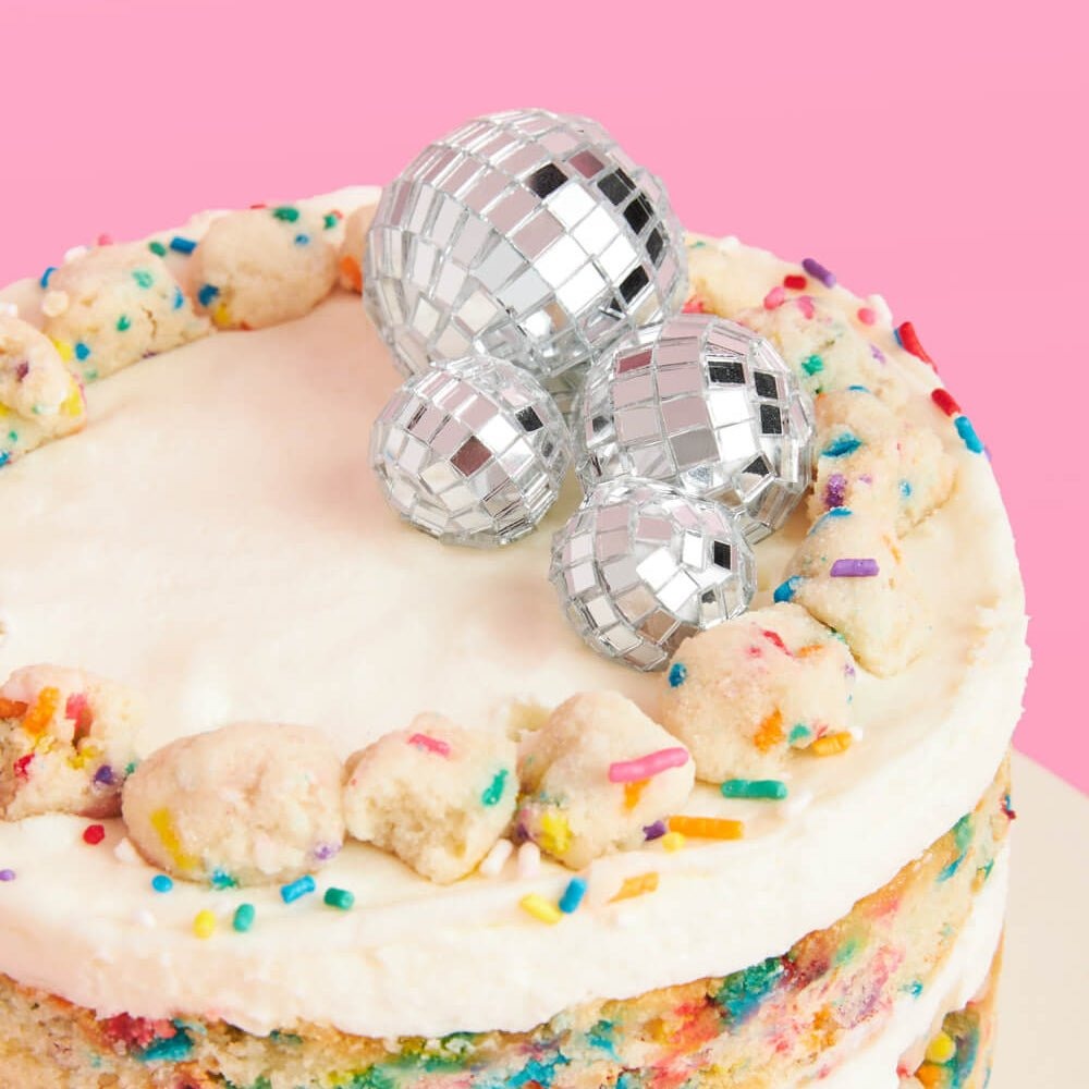 Disco Ball Cake Topper Set