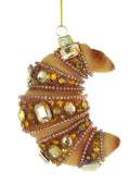Jeweled Croissant Glass Ornament by Cody Foster