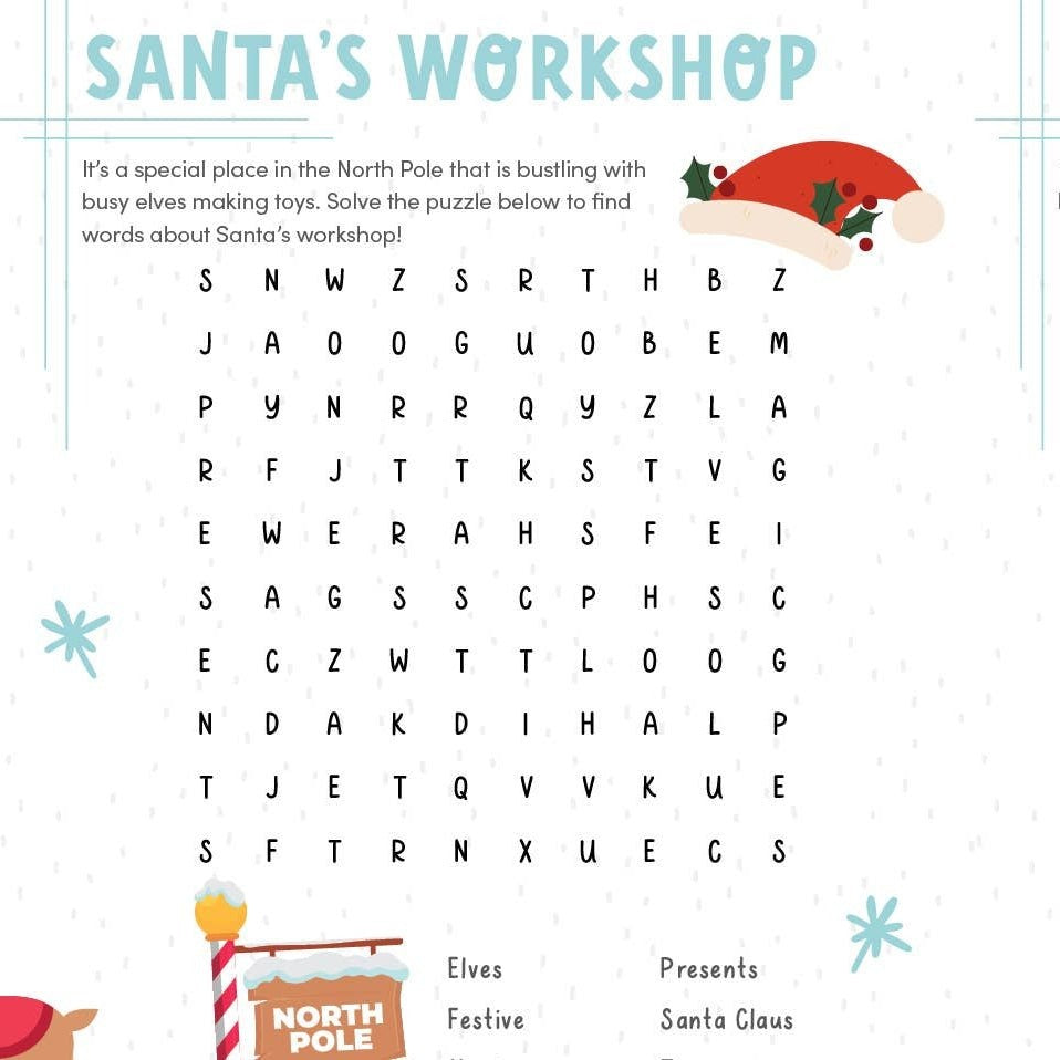 KindKids Winter Magic Word Search for Kids