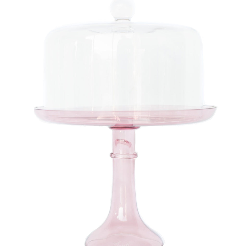 Rose Glass Cake Stand