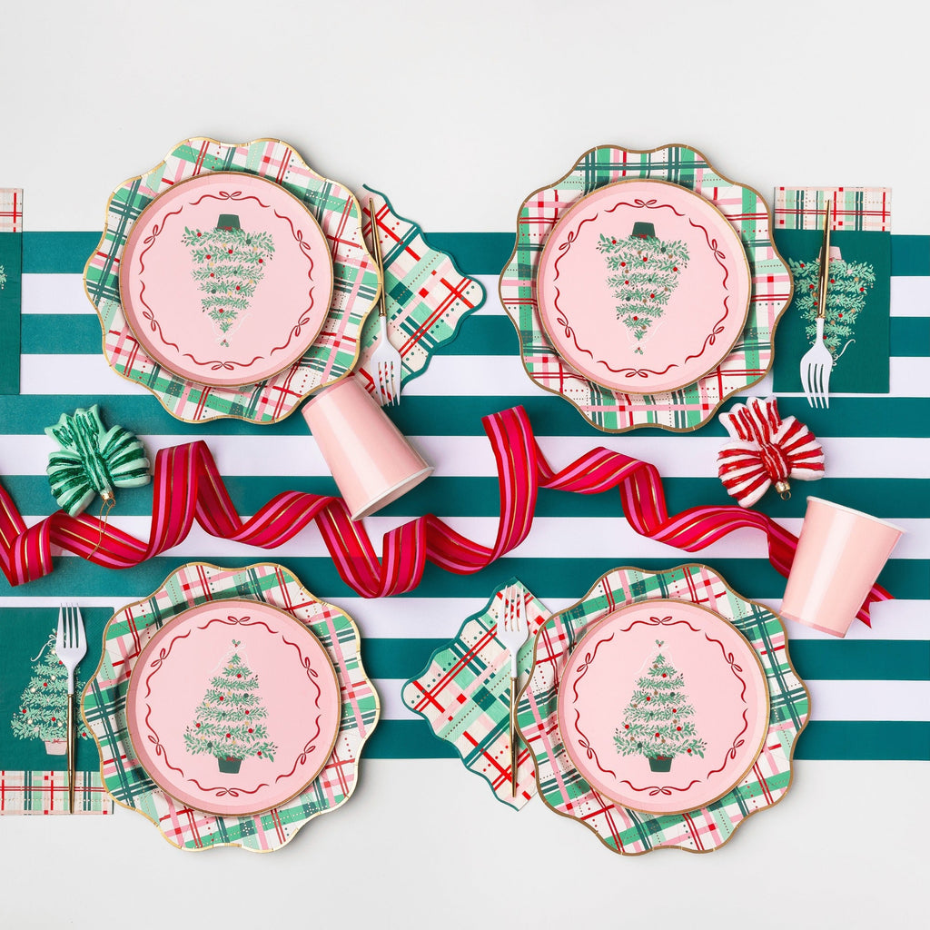 Christmas Plaid Dinner Plates