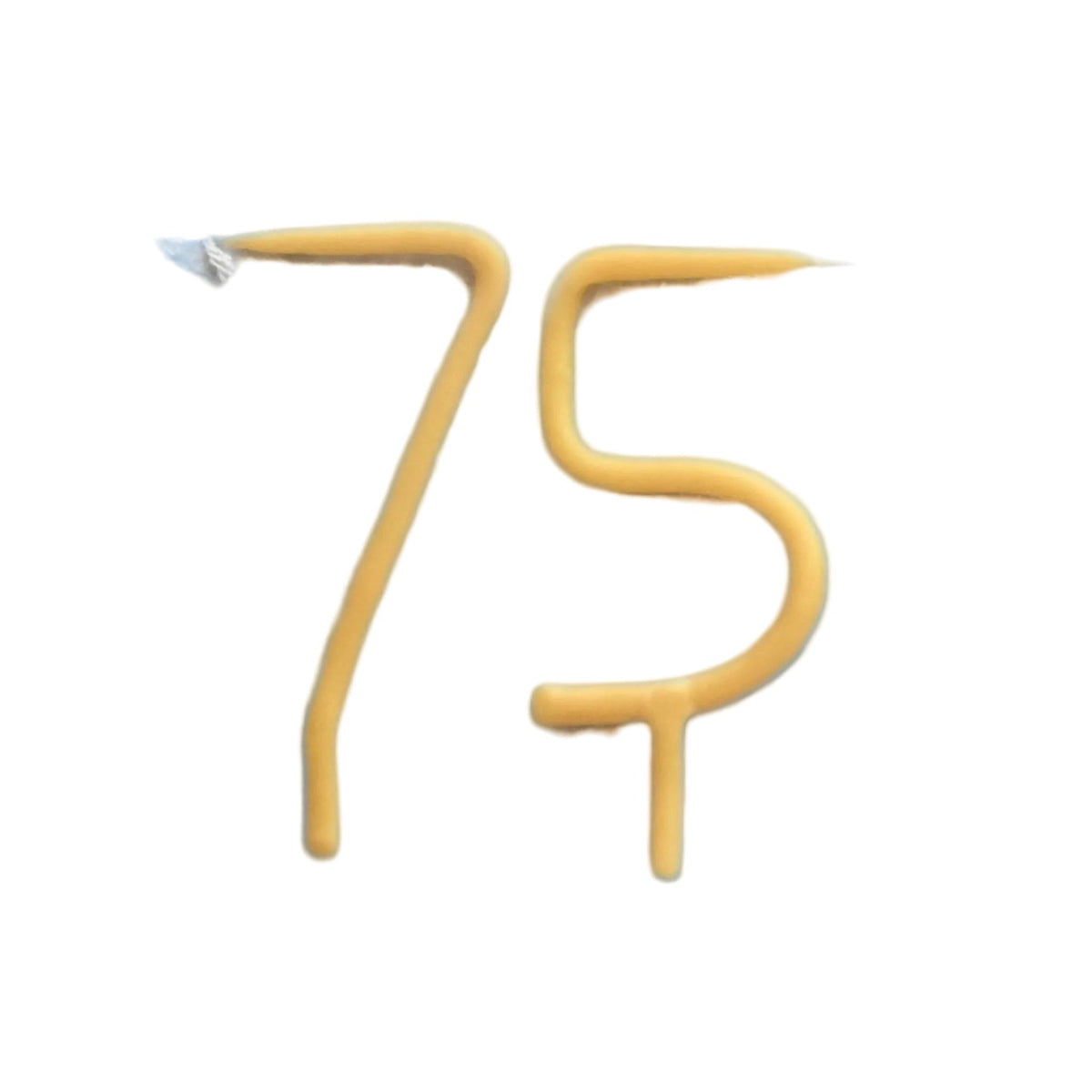 75th Birthday Beeswax Number Candle Set