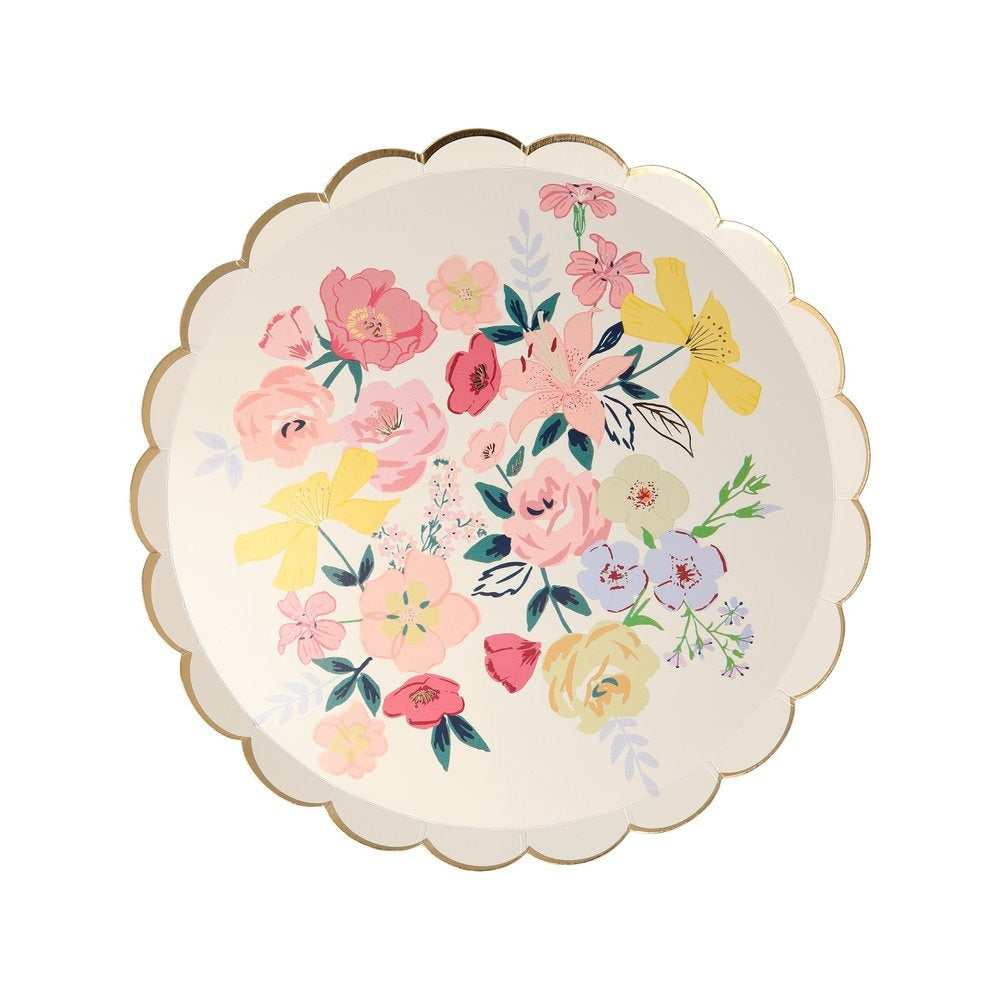 English Garden Floral Plates