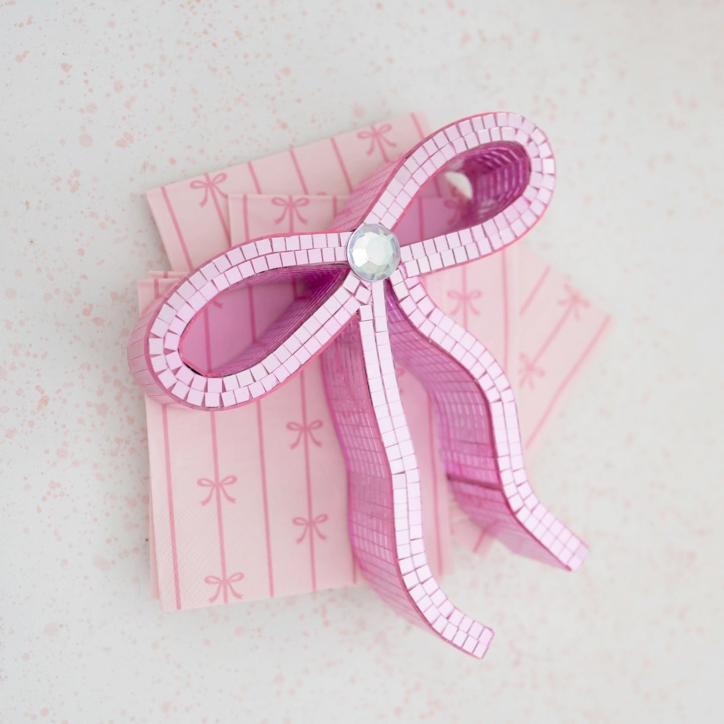 Petal Pink Signature Bow Large Napkins