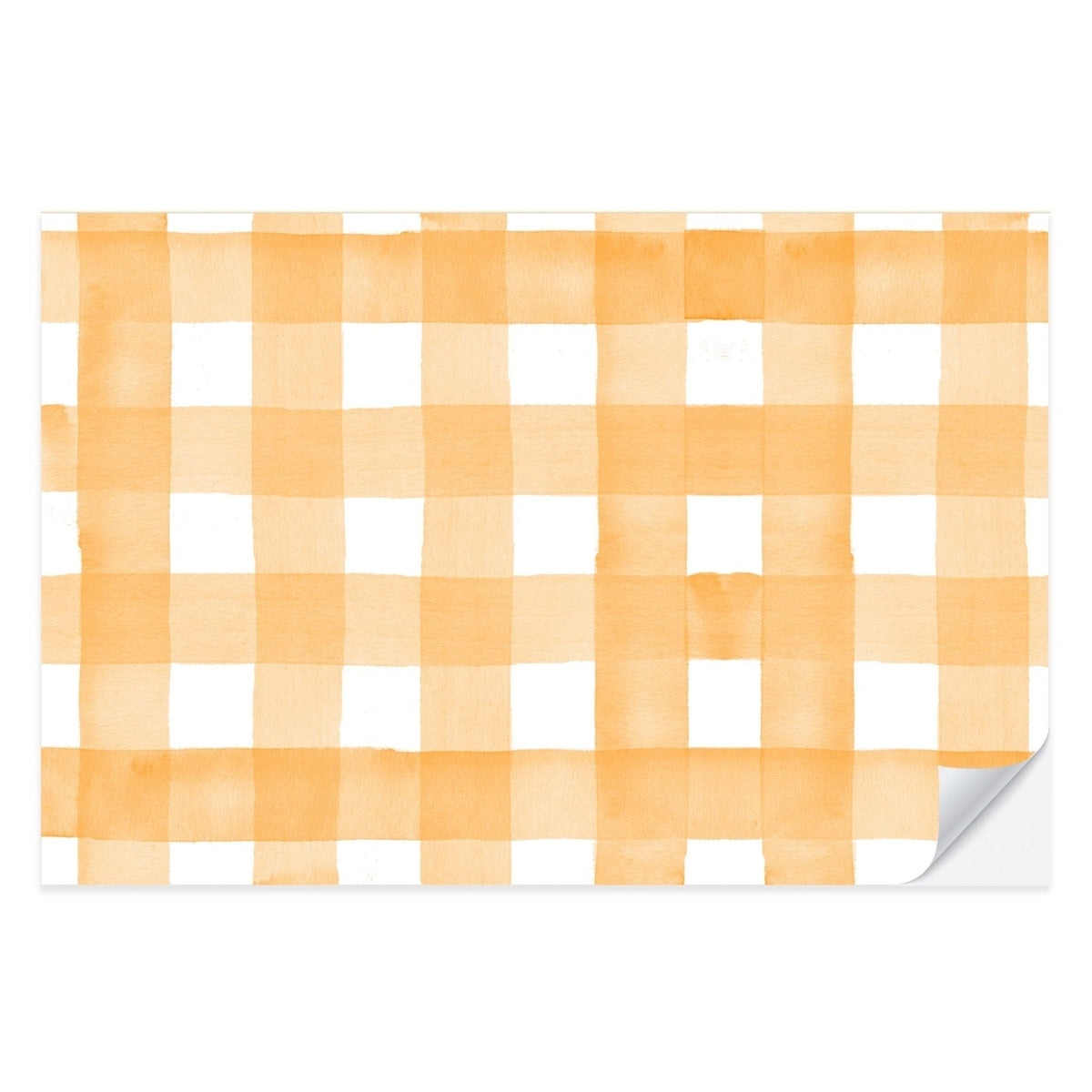 Orange Gingham Paper Placemats