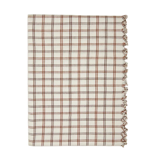 MAYFAIR PLAID - Nutmeg Tablecloth
